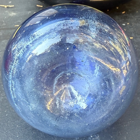 Antique Hand Blown Cobalt Blue Glass Stem / Bud Vase - Picture 4 of 5